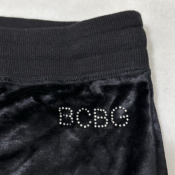 BCBG Max Azria Women's XL Velour Sweatpants Capri 22" Inseam Rhinestone Pants - Picture 3 of 16